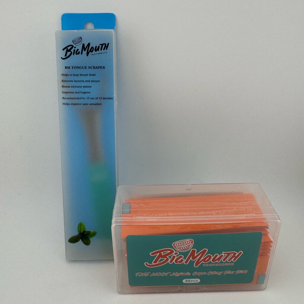 Big Mouth Tongue Scraper and Floss Set‎ Of 30